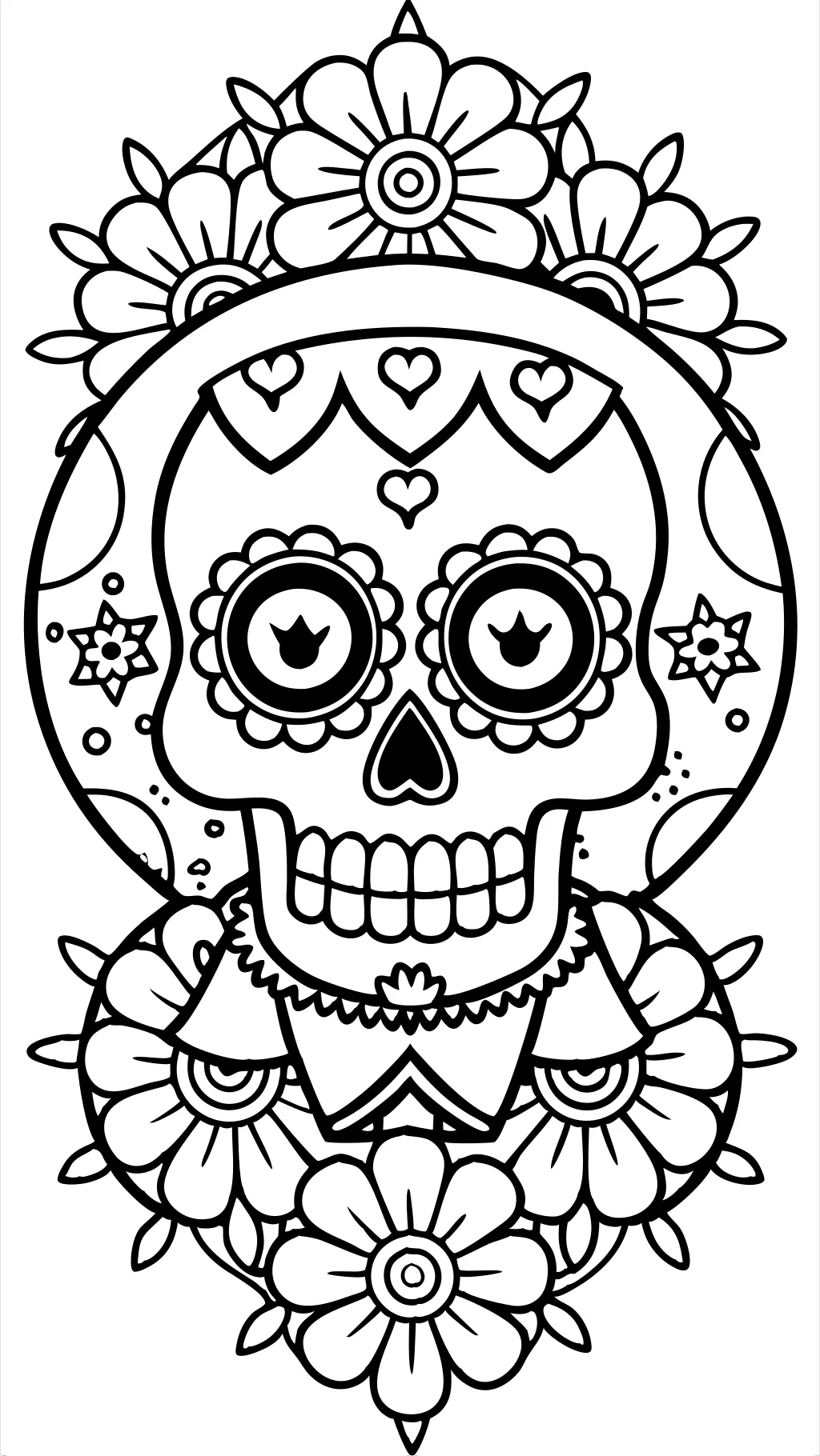 las páginas para colorear del día de los muertos